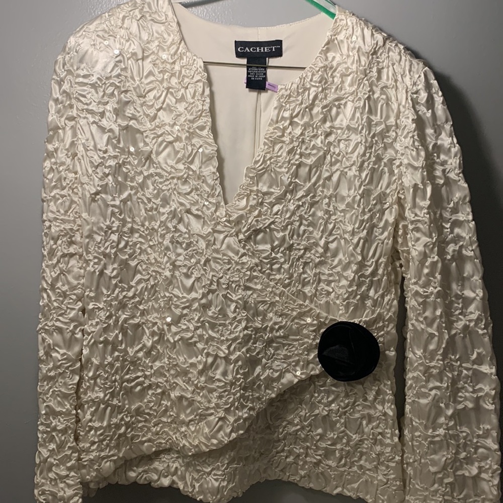 Cachet Sequin Ruched Top